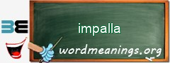 WordMeaning blackboard for impalla